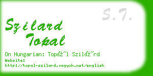 szilard topal business card